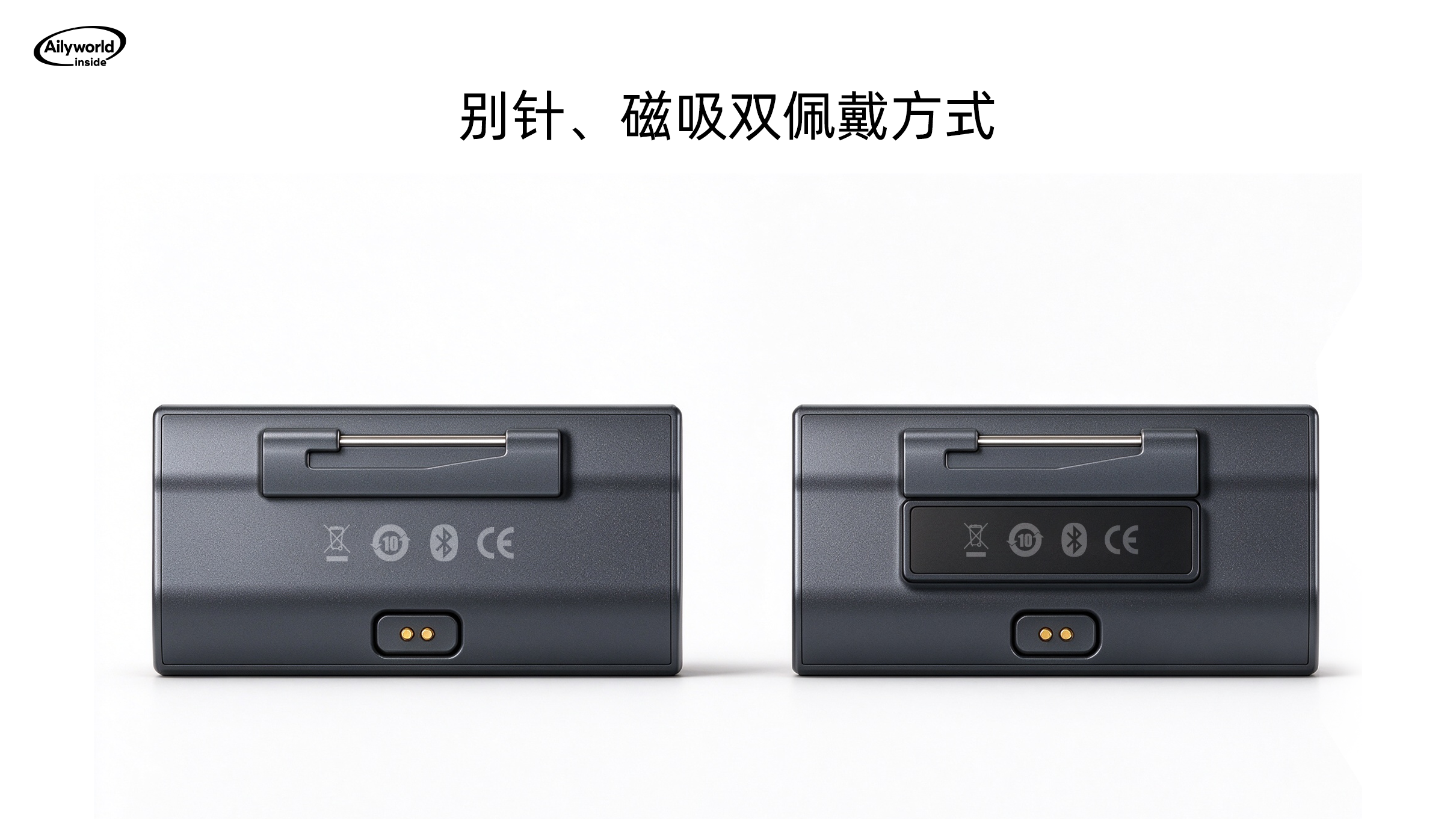 别针、磁吸双佩戴方式